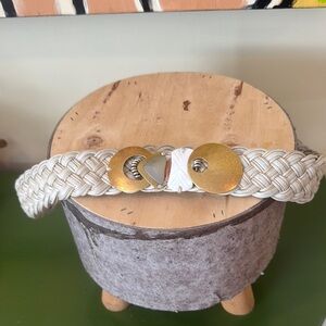MB SF Braided vintage Belt with Gold Accents